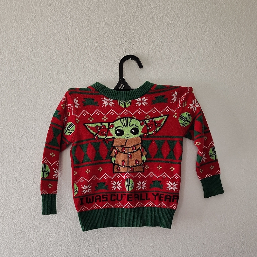 Star Wars I Was Cute All Year Holiday Sweater Size 18 Months